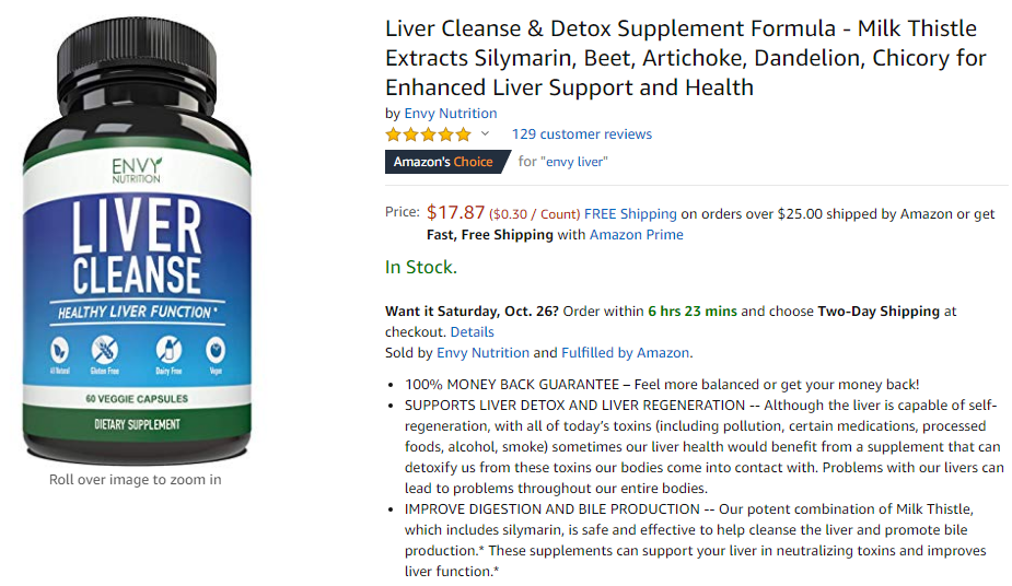 best liver supplement - envy 