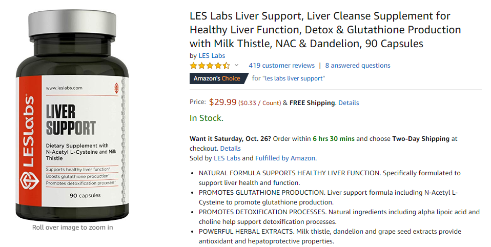 best liver supplement - les labs
